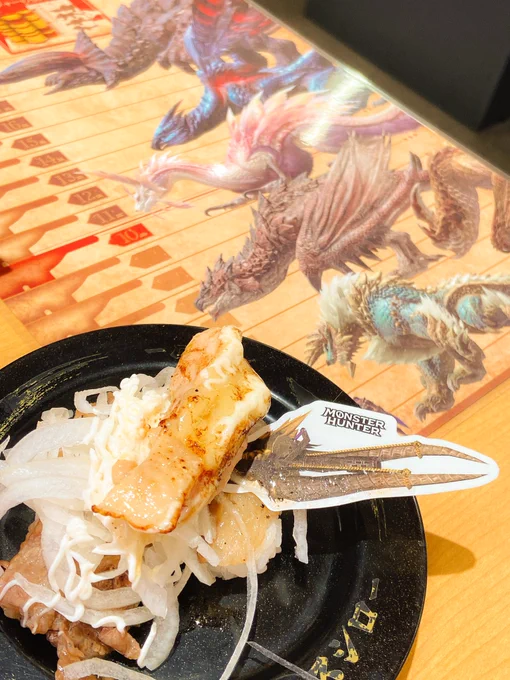 モンハンコラボ行ってきた〜美味しかったよ!#スシローで20皿いったぜ 