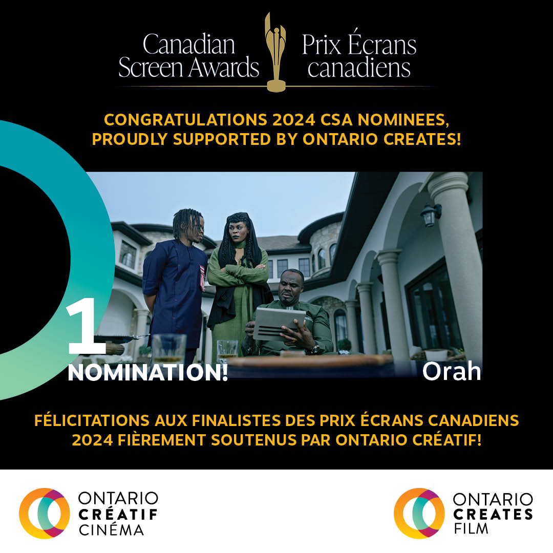 Congrats to <a href="/OrahMovie/">Orah Movie</a> on their #CdnScreenAwards nomination!