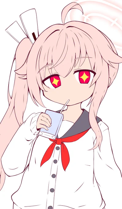 牛乳をのもー ナツちゃん塗り中・・・ 