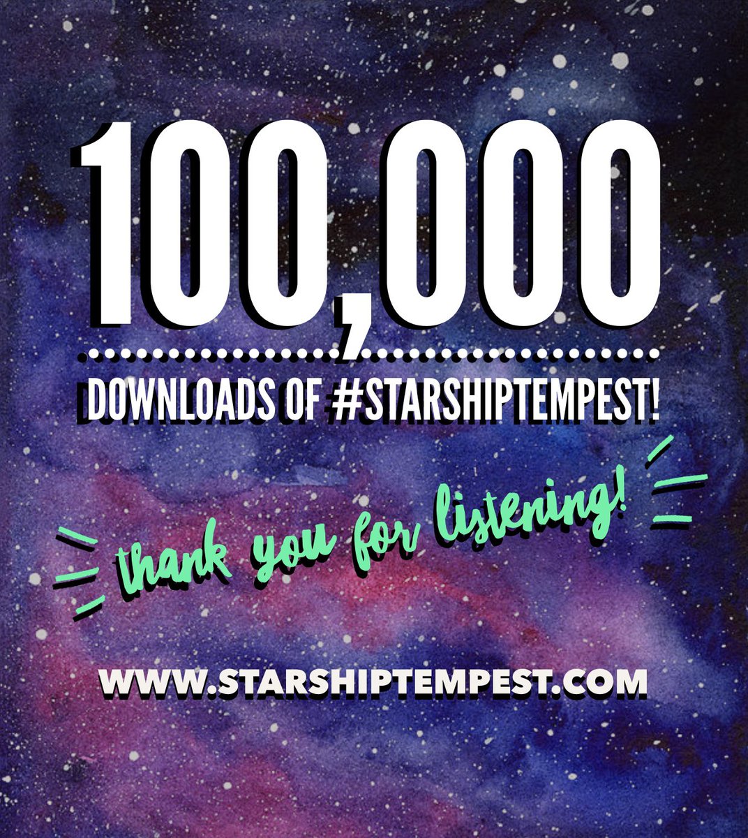 Wow!! 100,000 downloads!! Thank you all for listening, for telling your friends, for laughing with us, for joining our Patreon, for your love! We’re so grateful! StarshipTempest.com

#StarshipTempest #StarshipTempestCameo #ActualPlay #TTRPG #StarTrekAdventures <a href="/modiphius/">Modiphius</a>