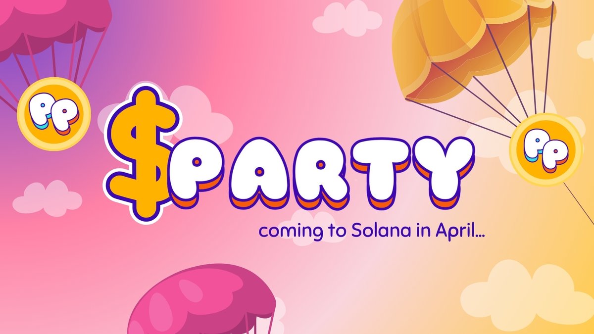 joinpoolpartyio's tweet photo. 🚨 $PARTY is coming to Solana in April! 🚨

🪂 We are thrilled to announce the upcoming $PARTY fair launch and airdrop program.  

PARTY token will be distributed through an airdrop to early users of the protocol and members of the Pool Party community. 🕺💃 https://t.co/7ONXPa4b0V