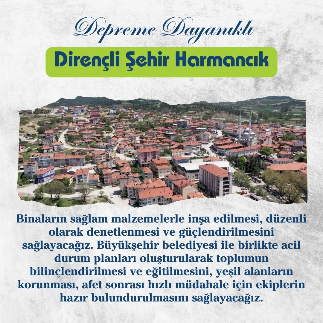 Atas_Yilmaz's tweet photo. Depreme Dayanıklı
Dirençli Şehir Harmancık

İstiyoruz ki sağlam yapılarıyla dirençli bir Harmancık oluşturalım. Afetlere dirençli bir şehir için binalarımızın testlerini yaparak gerekli sağlamlaştırma ve altyapı çalışmalarını yapacağız. https://t.co/CyGCLtch9R