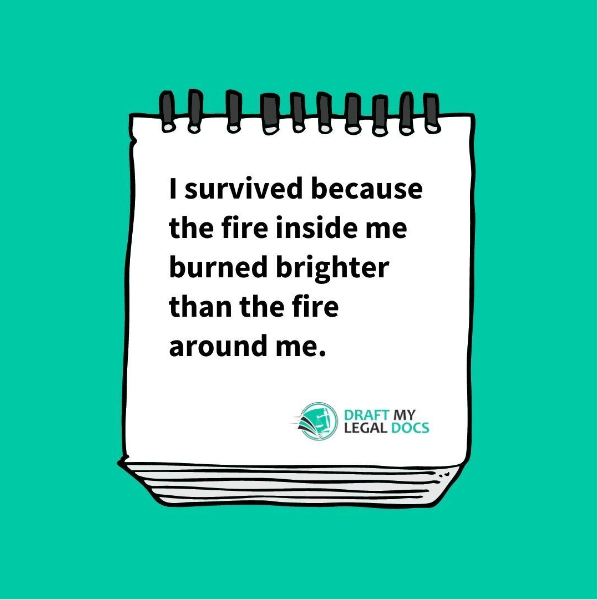 DraftMyLegalDoc's tweet photo. Going through hell? Keep going. https://t.co/FyaaAQ6ooj
