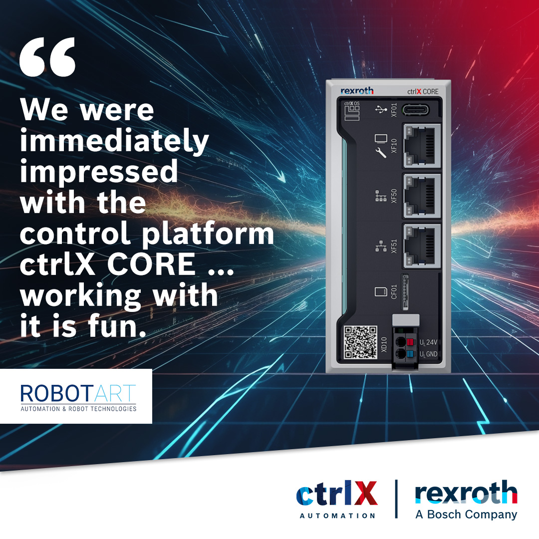 Sought and found! The robot automation company Robot ART was looking for a modern PLC with REST-API for a standard palletizing system. The control platform ctrlX CORE convinced them. 💪 Read more: bit.ly/4cmXhtZ #ctrlXAUTOMATION #automation