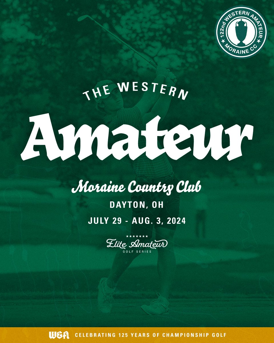 Will you be there when one of golf's oldest and most presitigous amateur championships returns to Ohio for the first time in more than a century? #WesternAmateur