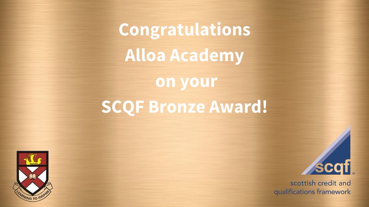 📨An SCQF Bronze School Ambassador plaque is making its way to @AlloaAcademy! 🎉All the hard work from staff and pupils in promoting the benefits of the SCQF has paid off and they now feature on our Ambassador wall at scqf.org.uk/support/suppor… #learnerjourney @ClacksEducation