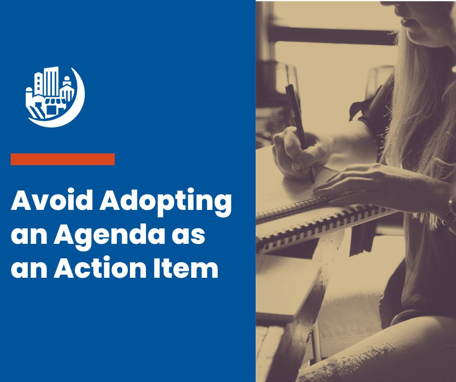 March Uptown: https://t.co/GOGr8wD70D

Many cities and towns include adoption of the agenda as the first item of business on the agenda for their public meetings. Should they? https://t.co/lhsgw2Dunw