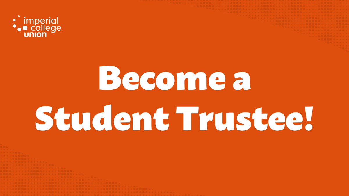 Want to benefit Imperial students and learn how the Union is run while gaining real-life experience? 🙋‍♀️ We're recruiting 2 Student Trustees to join the Union's Board of Trustees - the governing body of the Union. Read all about it and apply today at ow.ly/OXnV50R22wR