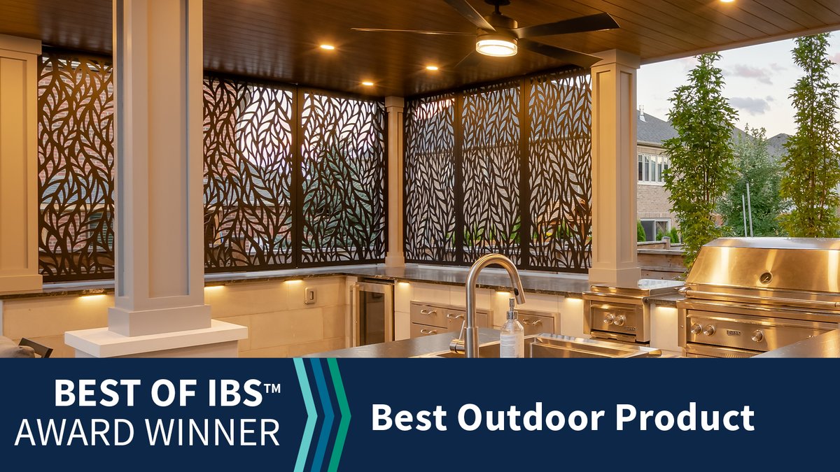 Innovation at its finest! <a href="/ChamClad_/">ChamClad</a>'s Quick Click 6” Shadowline Soffit System has been named the Best Outdoor Product at #IBS2024. Its quick installation, exceptional value and eco-conscious design make it a clear winner. ow.ly/xyjn50QYWw6 #IBSAward #ChamClad #OnlyAtIBS