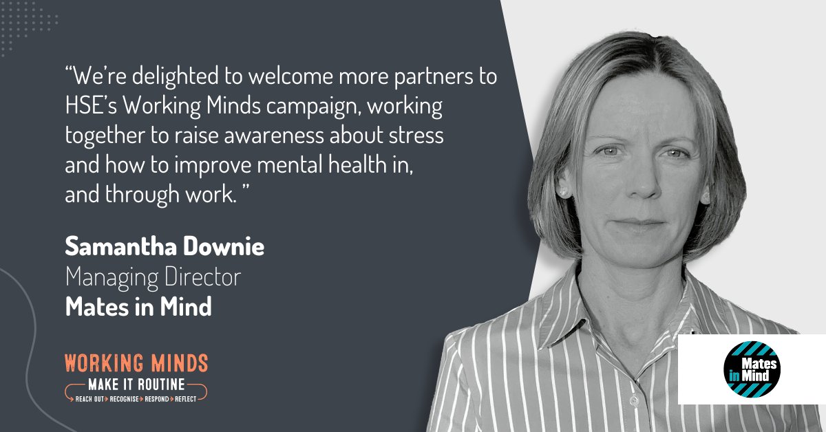 Welcome to Samantha Downie, new Managing Director of Working Minds partner @MatesinMind. For free and confidential mental health support service from trained volunteers, text “BeAMate” to 85258. Find out more about support available to sectors: workright.campaign.gov.uk/campaigns/work…