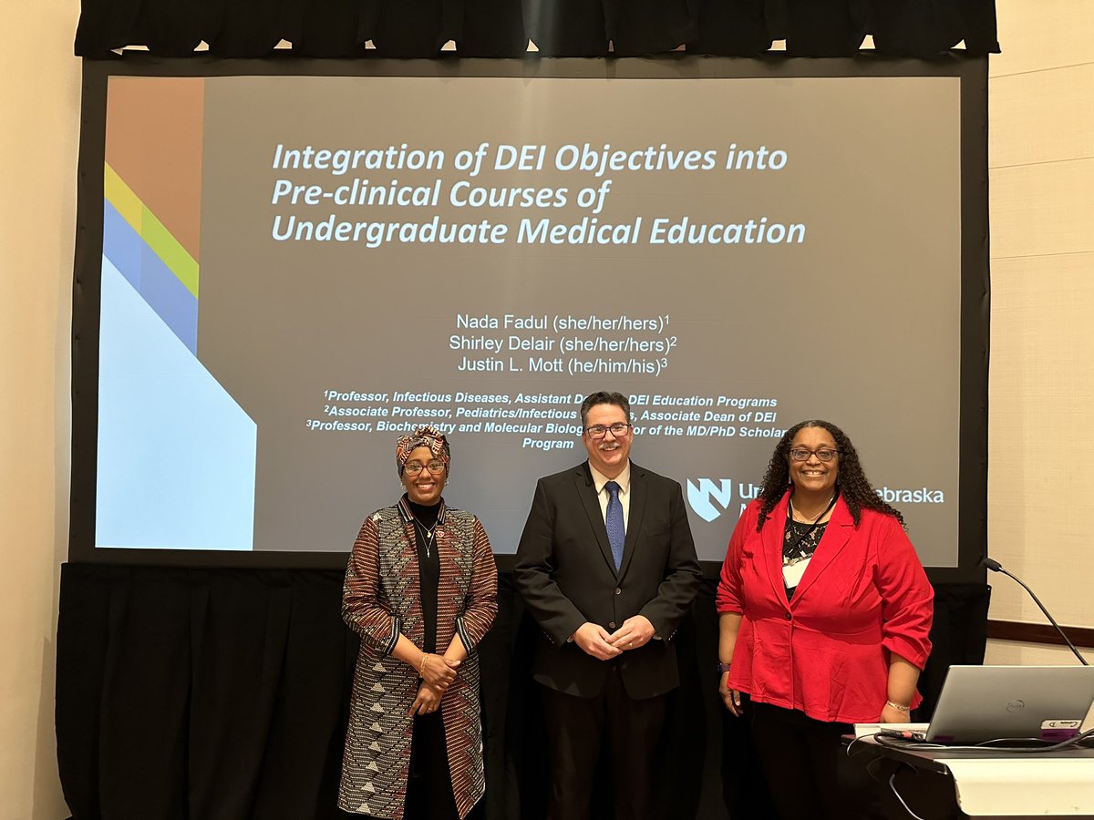 It was an honor and a pleasure to be presenting our @UNMCCOM efforts to address health disparities through education at @AAMCtoday #GDI2024. I am grateful to my mentors, friends, change makers and co-presenters @ShirleyDelair and @DrJustinMott. I am also grateful for Dean…