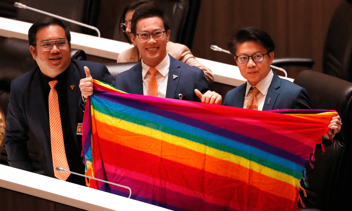 congrats to thailand for overwhelmingly voting to legalize same sex marriage the first country in southeast asia to do so