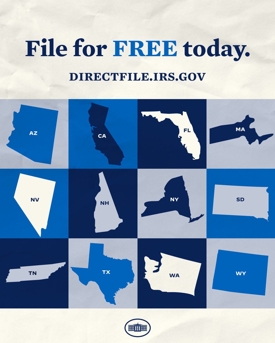 Direct File is a free, secure, simple way to file your taxes – and it was made possible by my Administration's investments to ensure the IRS can deliver for taxpayers.

File today, folks.

DirectFile.IRS.gov