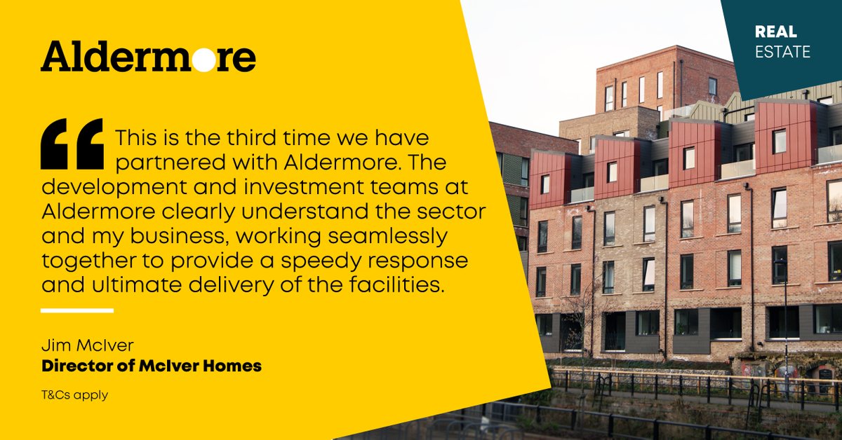 We’re proud to have extended our relationship with long-term partner McIver Homes, by assisting them with a £6.1m term loan to refinance a Build to Rent development in Newcastle. See what Jim McIver, director of McIver Homes has to say: ow.ly/uSij50R31JG #BackingYou