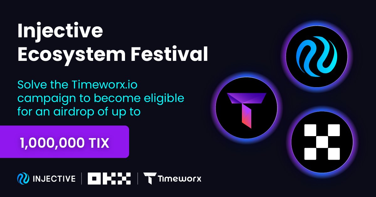 timeworx_io's tweet image. 💥 Welcome to the @injective Ecosystem Festival!💥
#Ninjas are you ready for a new challenge? 🥷

As part of the Injective Ecosystem Festival organized by @okxweb3 we’ve prepared a special campaign just for you 👇
galxe.com/OKXWEB3/campai…

We’ve reserved an airdrop allocation of…