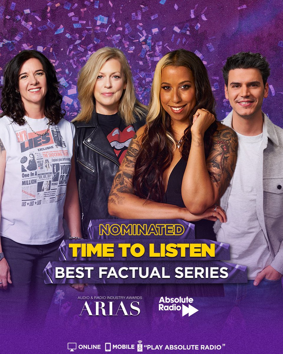 Wowee @absoluteradio cleaned up at the ARIA award nominations this year. I am so grateful for the opportunity to make such impactful shows. Shout out to @ademwaterman who works his ass off but also made ‘Time To Listen’ a show that made a genuine difference 💜