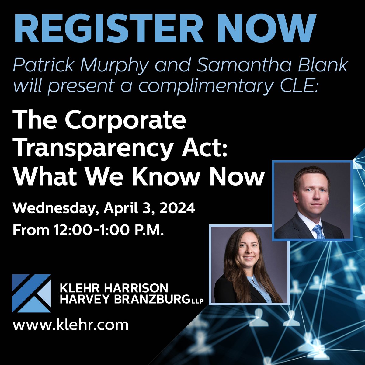 We're a week away from our next #CLE, 'The #CorporateTransparencyAct: What We Know Now,' on 4/3. Join us for an update on how to file, what to report and how to address requirements in your corporate documents going forward. Link in Comments.  #PACLE #CTA #CorporateTransparency