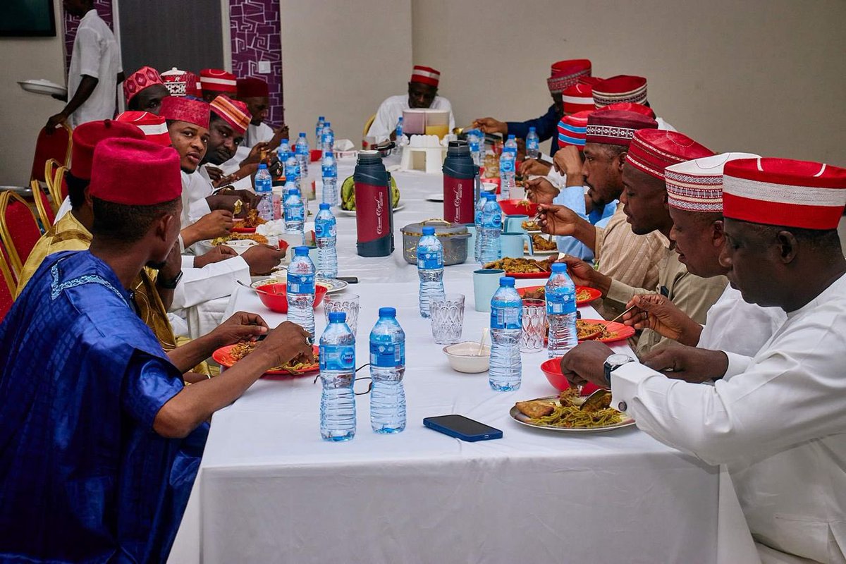 Pleased to host members of the Kano State House of Assembly led by the House Speaker, Rt. Hon. Jibrin Ismail Falgore, to Iftar at my residence in Abuja yesterday. The occasion provided great opportunity for us to share profound conversations around our party, the NNPP. - RMK