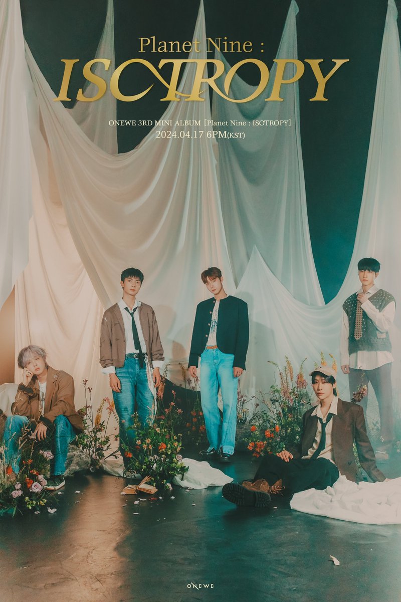 [#ONEWE] 

ONEWE 3RD MINI ALBUM 
[Planet Nine : ISOTROPY]
  
💐 CONCEPT PHOTO #1 💐

2024.04.17 6PM (KST) RELEASE✔

#원위 #PlanetNine_ISOTROPY