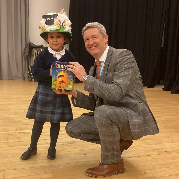 SaintNicksSch's tweet photo. Following another delightful Easter Bonnet Parade this year, pupils from #StNicksEarlyYears and #StNicksLower were thrilled to receive awards from Mr Ayres for their outstanding creativity in crafting Easter bonnets. #StNicksCreativity https://t.co/0HKcHiQvFt