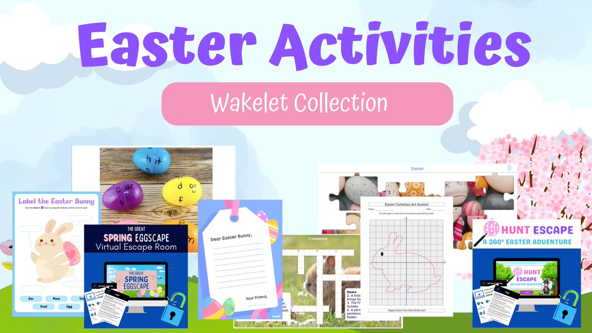 Karly Moura (@karlymoura) on Twitter photo L👀king for Easter & Spring ideas for your class?
Check out TONS of activities in this @Wakelet collection! 
🔒Spring & Easter Escape Rooms
🐣Free Easter activities from <a href="/ibookwidgets/">BookWidgets</a> 
🗂️ Fun templates from <a href="/KamiApp/">Kami</a> 
🌸Magnetic poetry from <a href="/ericcurts/">Eric Curts</a>
wakelet.com/wake/BmIBsHCAV… L👀king for Easter & Spring ideas for your class?
Check out TONS of activities in this @Wakelet collection! 
🔒Spring & Easter Escape Rooms
🐣Free Easter activities from <a href="/ibookwidgets/">BookWidgets</a> 
🗂️ Fun templates from <a href="/KamiApp/">Kami</a> 
🌸Magnetic poetry from <a href="/ericcurts/">Eric Curts</a>
wakelet.com/wake/BmIBsHCAV…