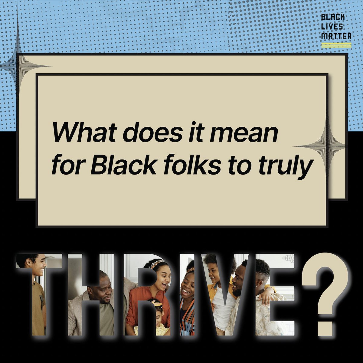 This year, we’re emphasizing the word THRIVE, and what it would mean for Black folks to go beyond surviving and towards thriving. What does thriving mean to you? Let us know down below! 👇