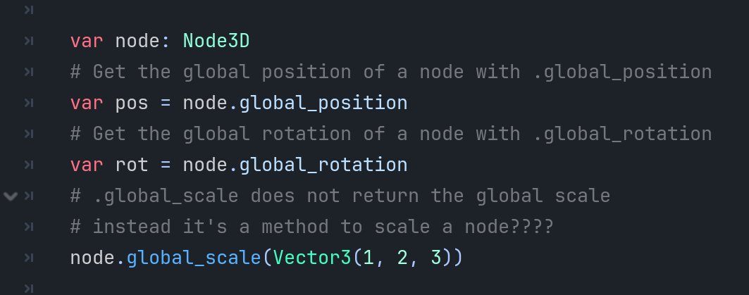 Why doesn't .global_scale return the global scale in Godot?

#GodotEngine #Godot