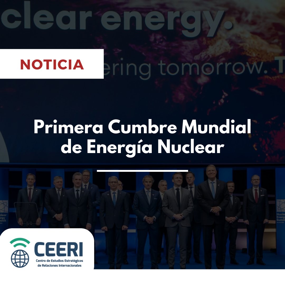 Ceeri_Global's tweet photo. 📰 NOTICIA | ⚡ Cumbre Mundial de Energía Nuclear La energía nuclear es clave para un futuro sostenible. La cumbre del 22 de marzo resalta su rol junto a las renovables para dejar atrás los fósiles. #CEERI #EnergíaNuclear #NeutralidadDeCarbono https://t.co/aGSPQ2JI5V