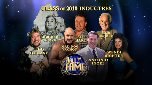 3/27/2010

The 2010 WWE Hall of Fame took place from the Dodge Theater in Phoenix, Arizona.

#WWE #WWEHallOfFame #GorgeousGeorge #TedDiBiase #MadDogVachon #StuHart #AntonioInoki #BobUecker #WendiRichter