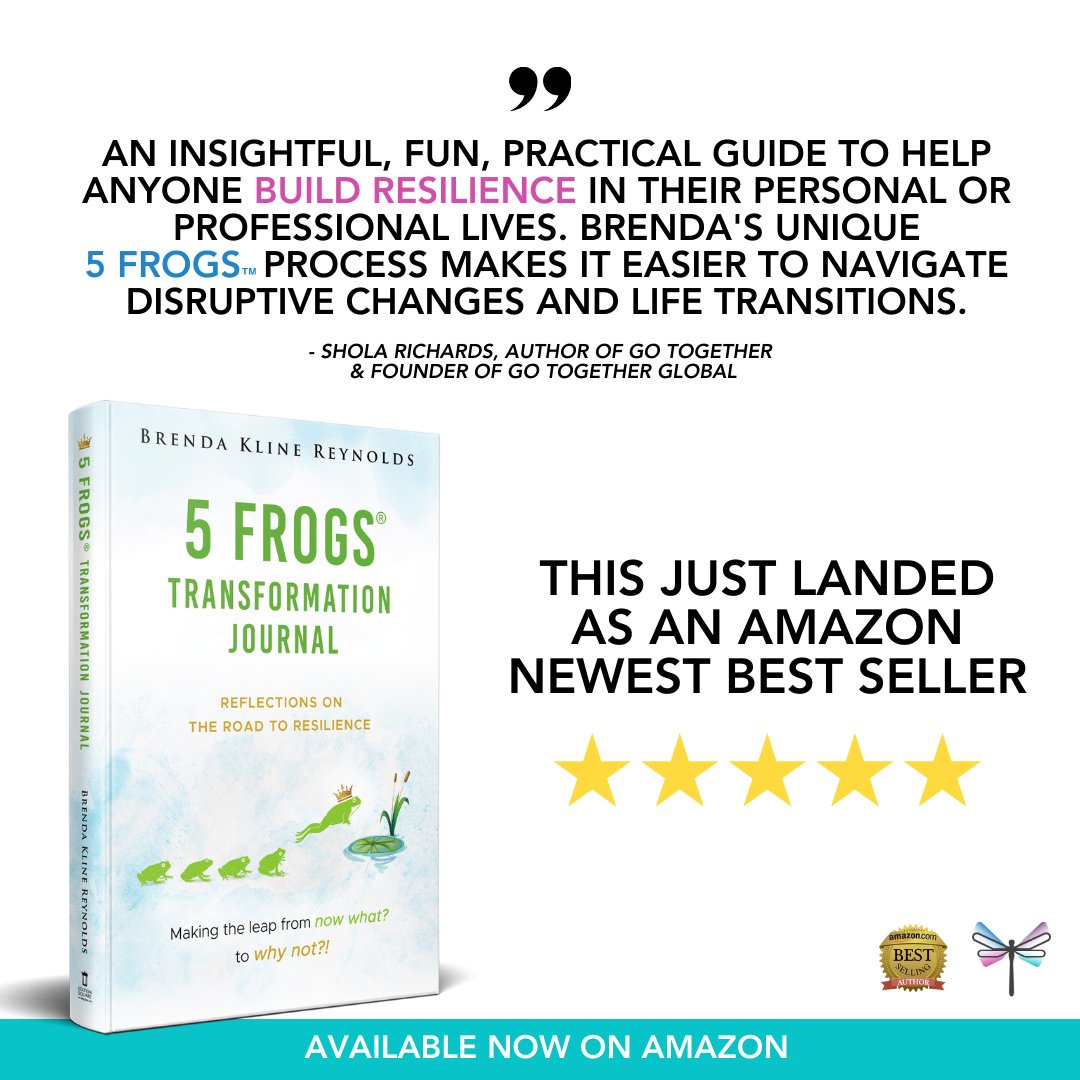 5 Frogs Transformation Journal is now the Newest Best Seller on #Amazon! Thanks <a href="/sholarichards/">Shola Richards</a> for the glowing review! Discover the hype here: amzn.to/3T0OEw6. FROGS guides your transformation journey, documenting hops, hopes, leaps, and laments. Enjoy! #journaling