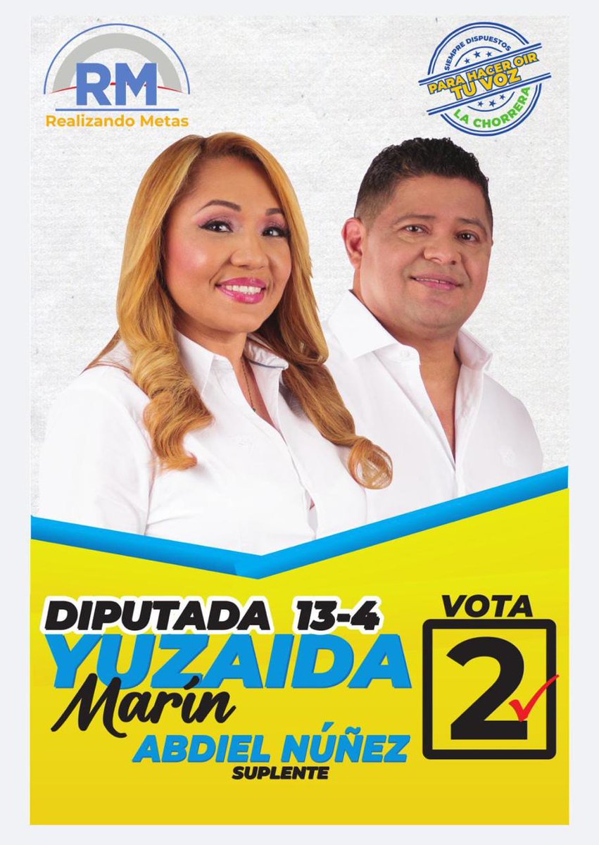 aparlexpa's tweet photo. Te presentamos a la candidata a diputada por el circuito 13-4 Yuzaida Marin, quien está en la casilla 2 en la papeleta de Realizando Metas.
#Vota2 #Mujeres #diputada #Panamá
#RealizandoMetas https://t.co/wALkdnJ3Oo