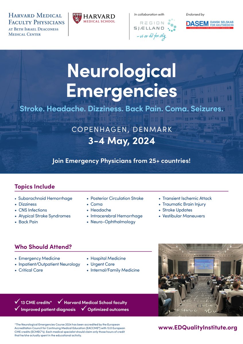 The Institute for ED Clinical Quality Improvement (@emerg_quality) on Twitter photo Welcoming Chief, Dept. Brain & Spinal Cord Injuries, <a href="/Rigshospitalet/">Rigshospitalet</a>, Dr. <a href="/mettelindelof/">mette lindelof</a> to our Neuro Emergencies course, May 3-4 in Copenhagen. This CME course is for both neurologists & EM docs <a href="/neuro_dk/">Neuro.DK</a> <a href="/naddenmark/">Neuroscience Academy Denmark</a> Join us: lnkd.in/d_dTEaA8
<a href="/ESOstroke/">European Stroke Org</a> Welcoming Chief, Dept. Brain & Spinal Cord Injuries, <a href="/Rigshospitalet/">Rigshospitalet</a>, Dr. <a href="/mettelindelof/">mette lindelof</a> to our Neuro Emergencies course, May 3-4 in Copenhagen. This CME course is for both neurologists & EM docs <a href="/neuro_dk/">Neuro.DK</a> <a href="/naddenmark/">Neuroscience Academy Denmark</a> Join us: lnkd.in/d_dTEaA8
<a href="/ESOstroke/">European Stroke Org</a>