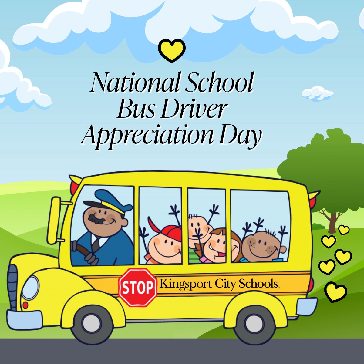 🚌💛 Today is National School Bus Driver Appreciation Day! 💛🚌 We are so thankful to have such a committed group of @kcs__district transportation heroes who give their best to safely transport our students & support their learning. Thank you & keep up the great work! 💚🚌