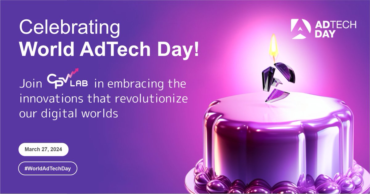 CPVLabPro's tweet image. Today, we&apos;re making history with the inaugural #WorldAdTechDay! A day dedicated to the innovators and visionaries in advertising technology. Let&apos;s celebrate the achievements of brands connecting with their audiences. 🚀 #AdTechInnovation