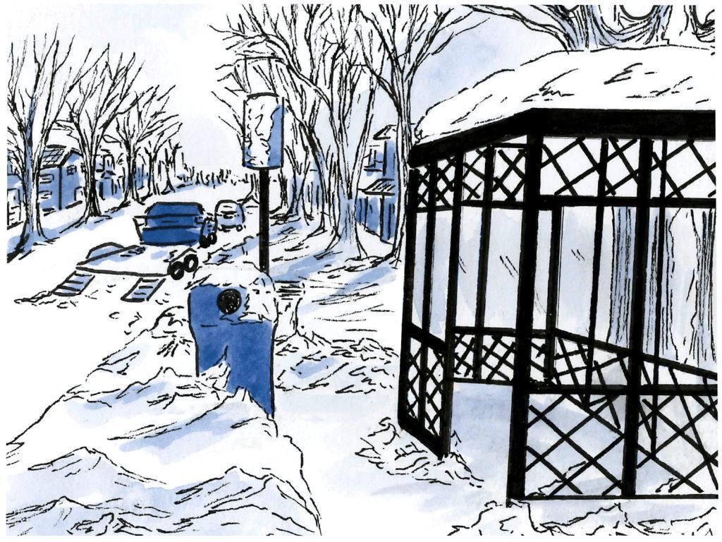 Artist @racheldlart continues to document accessibility issues with Metro Transit stops—some new, from last year's redesign, and some old, like snow removal. tonemadison.com/articles/drawi…