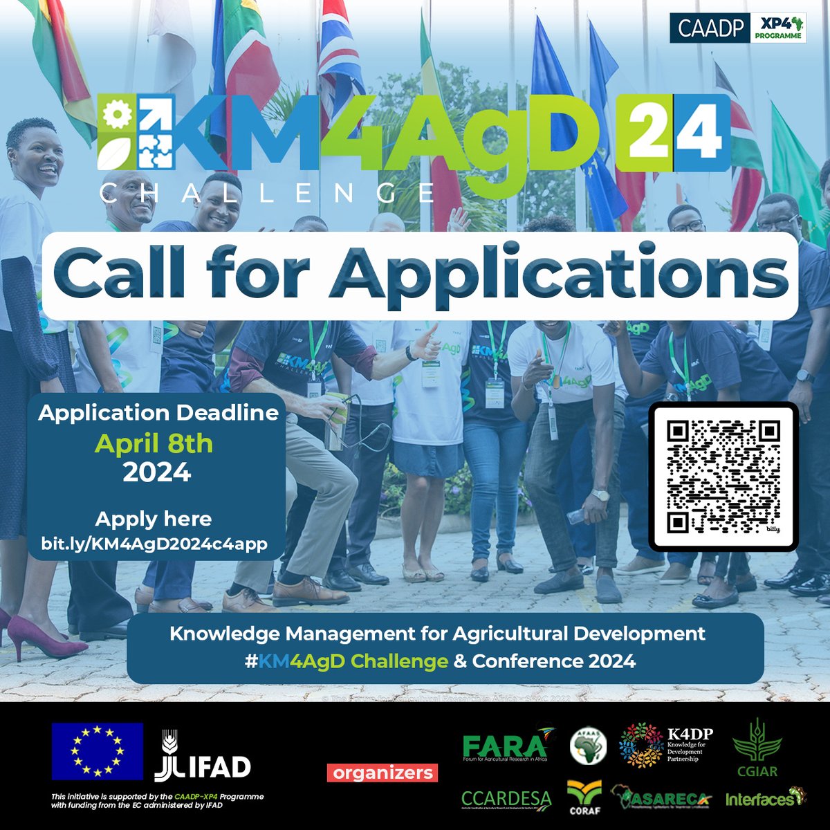 Don't miss out on the KM4AgD Challenge 2024. Apply now!🚀 @Makerere @egertonunikenya @AAU_67 @GuluVarsity @Univ_Bamenda @kyambogou @mustmalawi @bugemacampus Deadline: April 8th 2024 For more information: km4agd.faraafrica.org Link for Kick Off Meeting: faraafrica.zoom.us/meeting/regist…