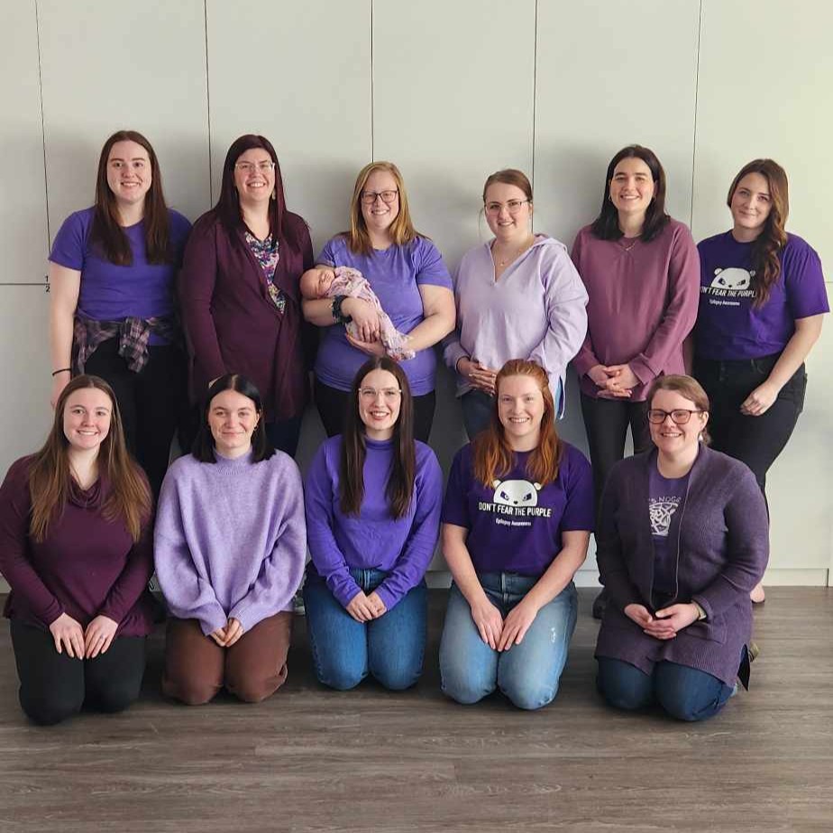 DontFearPurple's tweet photo. LOOK AT ALL THAT PURPLE! 💜 

We want to thank all of our clients, friends and family for sending in their photos of them wearing their Don't Fear The Purple shirts and other purple attire! 😊

@EpilepsyNL @JAC_Agency https://t.co/bJg2JW3n1A