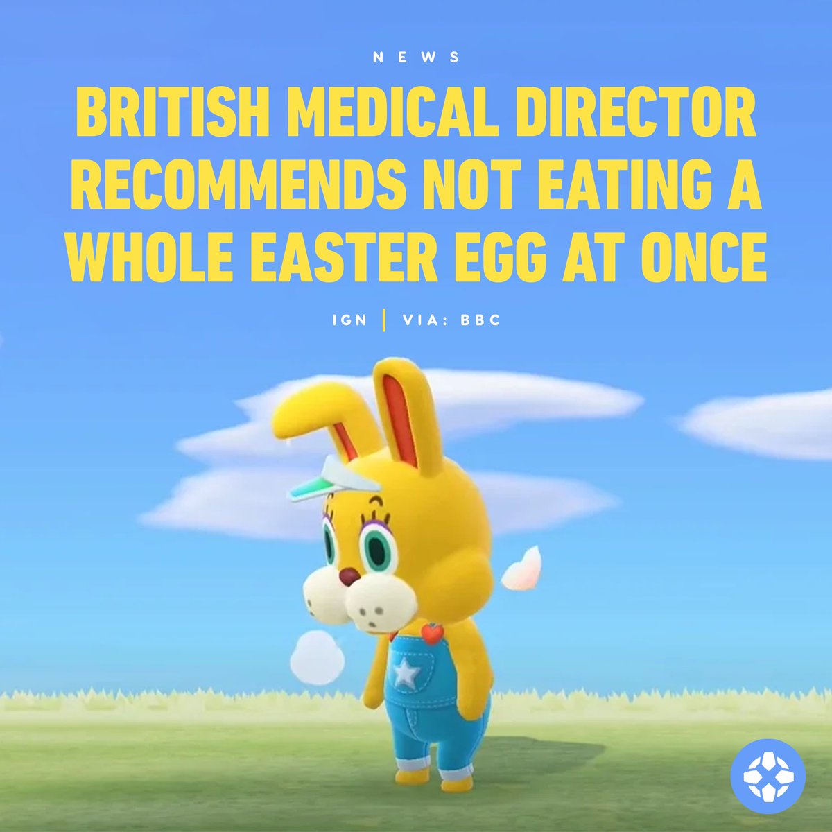 'Many of us do not realise an average Easter egg contains about three-quarters of an adult's recommended daily calorie intake' wrote NHS Suffolk and North East Essex's Dr Kelso, adding: 'Please don't overdo it.' news.sky.com/story/do-not-e…