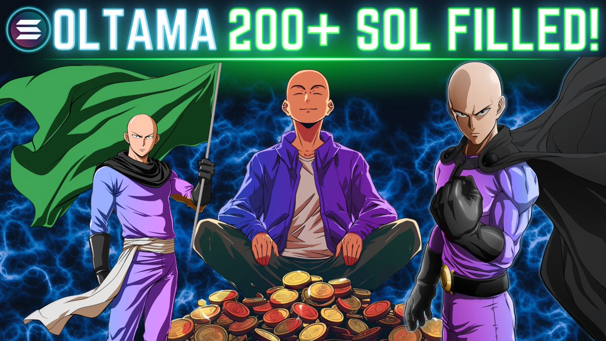 $SOLTAMA Presale Filled 200+ SOL!!

Presale will be closed within the next 3 Hours!
Be sure to Fill your bags at cheapest price possible!

Presale Link: beta.pinksale.finance/solana/launchp…

#SOLTAMA #SOLANA #SolanaMemecoin #SOL #memecoin