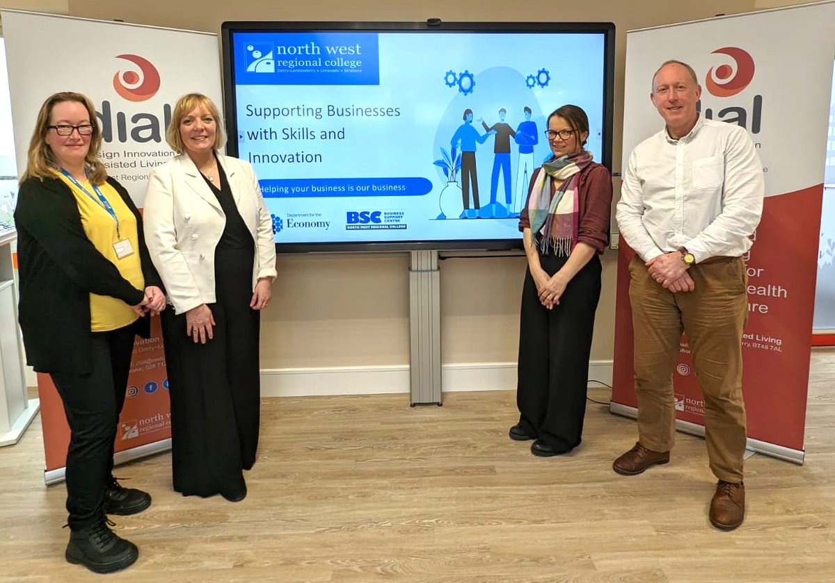 Caroline McKeever, of <a href="/Nwrc_Dial/">NWRC_DIAL</a>, &amp; Sinead Hawkins from <a href="/nwrc_bsc/">NWRC Business Support Centre</a>, were delighted to host a visit today from <a href="/QUBelfast/">Queen's University Belfast 🎓</a>'s Chris Johnson &amp; Joan Condell from <a href="/UlsterUni/">Ulster University</a> to discuss current &amp; potential collaborative partnerships.