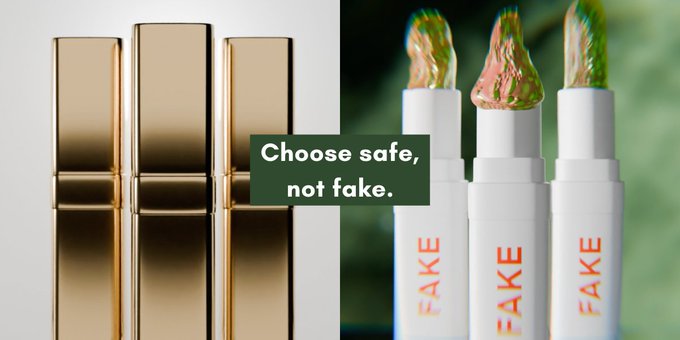 SuffolkTS's tweet photo. Using fake beauty &amp; hygiene products on the skin can be extremely harmful to your health. @IPOenforcement has launched the #choosesafenotfake campaign to raise awareness of the risks of buying counterfeit https://t.co/pRn9Idyt32 https://t.co/WNNd8fxanE
