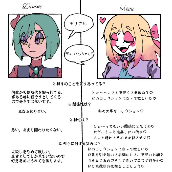 うちの💉🪷の関係性はこんな感じです 