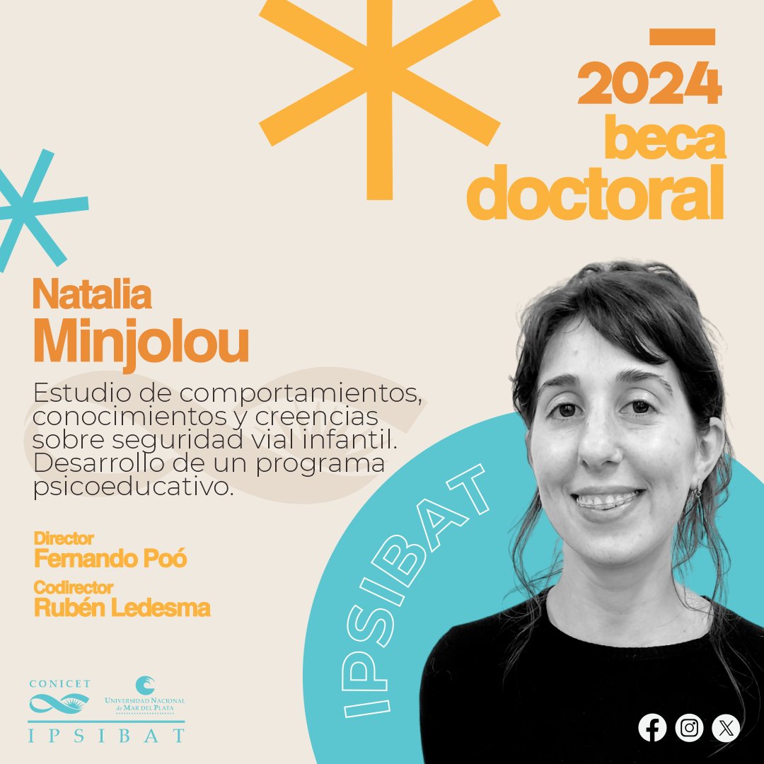 Felicitamos a Natalia Minjolou, la nueva becaria doctoral CONICET.
#CONICET #IPSIBAT #becasdoctoralesconicet