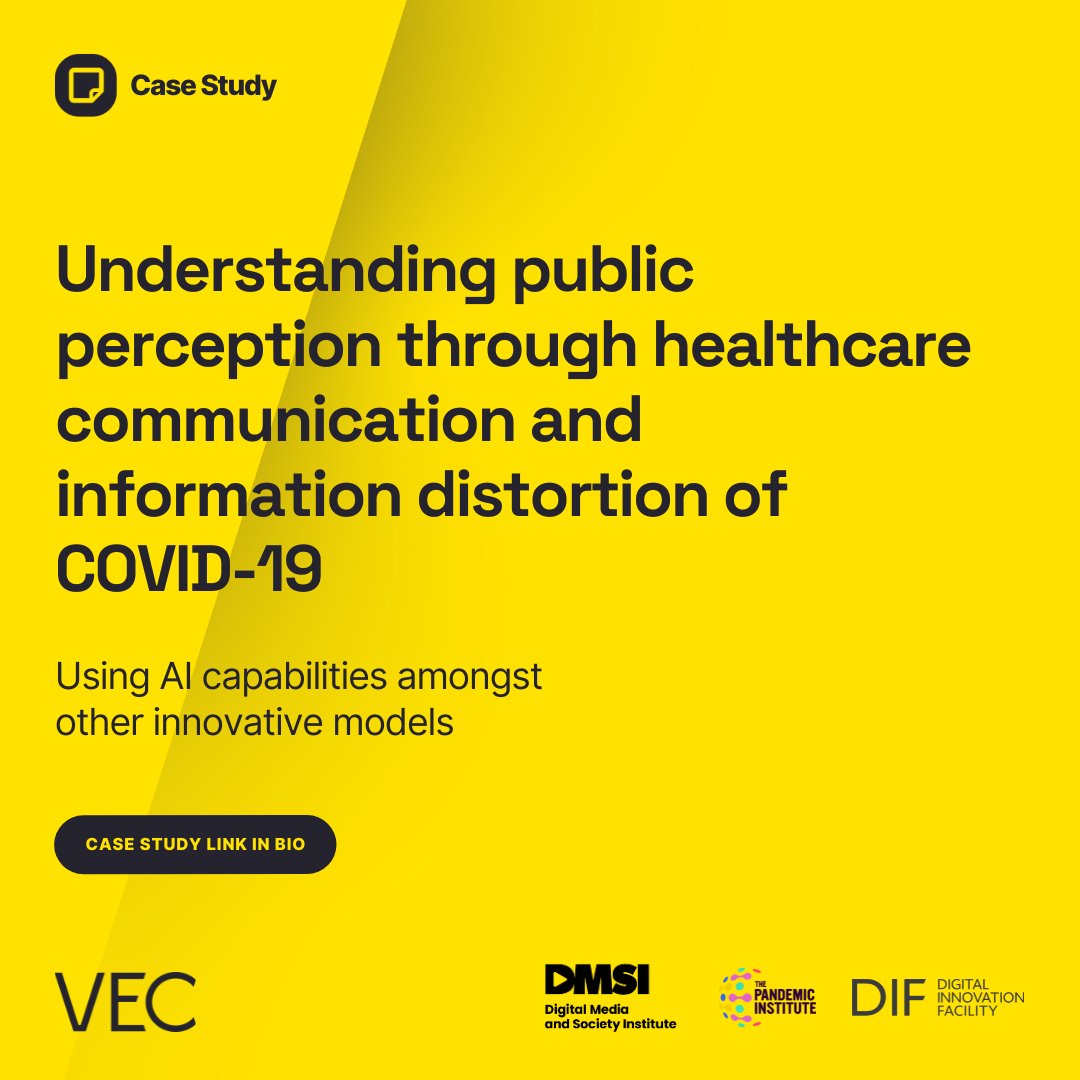 *CASE STUDY* The VEC supports DMSI and the @ThePandemicInst at @LivUni to better understand the public perception through healthcare communication and information distortion of COVID-19 during lockdown, using social media posts... Case study: tinyurl.com/2xx2uwcf