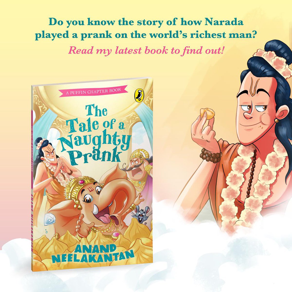My new book for the little ones. Introduce Indian Puranas to your little ones with some slice or fun and laughter. With amazing illustrations by doodle nerve to go with. @PuffinBooks . The Tale of a Naughty Prank: A Puffin Chapter Book amzn.in/d/f0a12EV