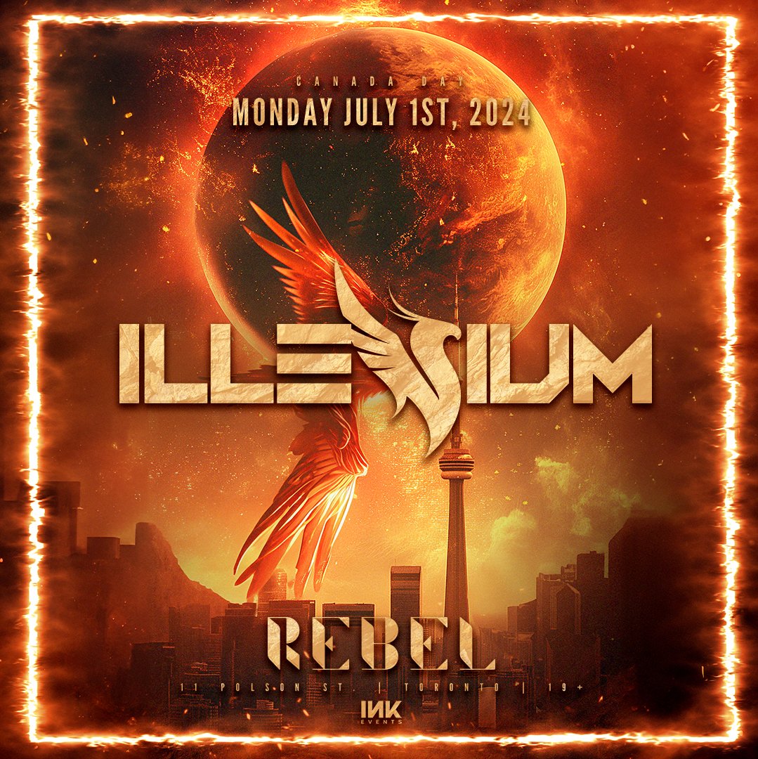 🚨ANNOUNCEMENT: <a href="/ILLENIUM/">ILLENIUM</a>  celebrates CANADA DAY in Toronto at REBEL - JULY 1st!

▶ Sign up for pre-sale tickets by  👉 Tuesday April 2nd - 10 AM HERE: laylo.com/inkevents/cana…

▶ General on-sale - Wednesday April 3rd - 10 AM via 👉 inktickets.com