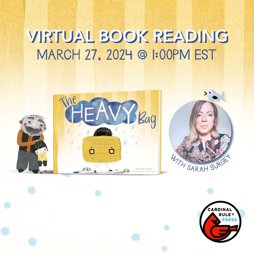 📚 Join us today for a virtual book reading of 'The Heavy Bag' by Sarah Srugey! 🌟 Don't miss out - RSVP now and let your child's love for reading take flight! 🦋✨ bit.ly/4awDo1S