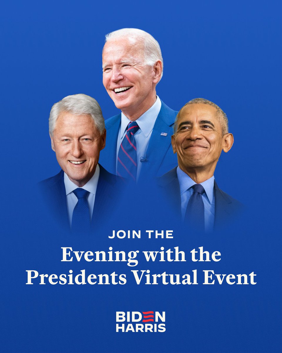.<a href="/JoeBiden/">Joe Biden</a>, <a href="/BarackObama/">Barack Obama</a>, and <a href="/BillClinton/">Bill Clinton</a> are hosting a grassroots fundraiser to talk about the stakes of this election. 

Chip in now to reserve your spot: joe.link/GrassrootsVirt…