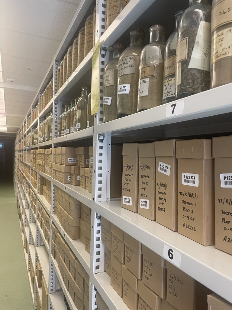 malcolmacaulay's tweet photo. Many thanks to Mike Wilkinson for showing us round @Rothamsted @eRA_Curator Sample Achive and Transformation Centre during @MonogramUK #monogram24 meeting. An amazing collection and resource! https://t.co/gWRYaNavV3