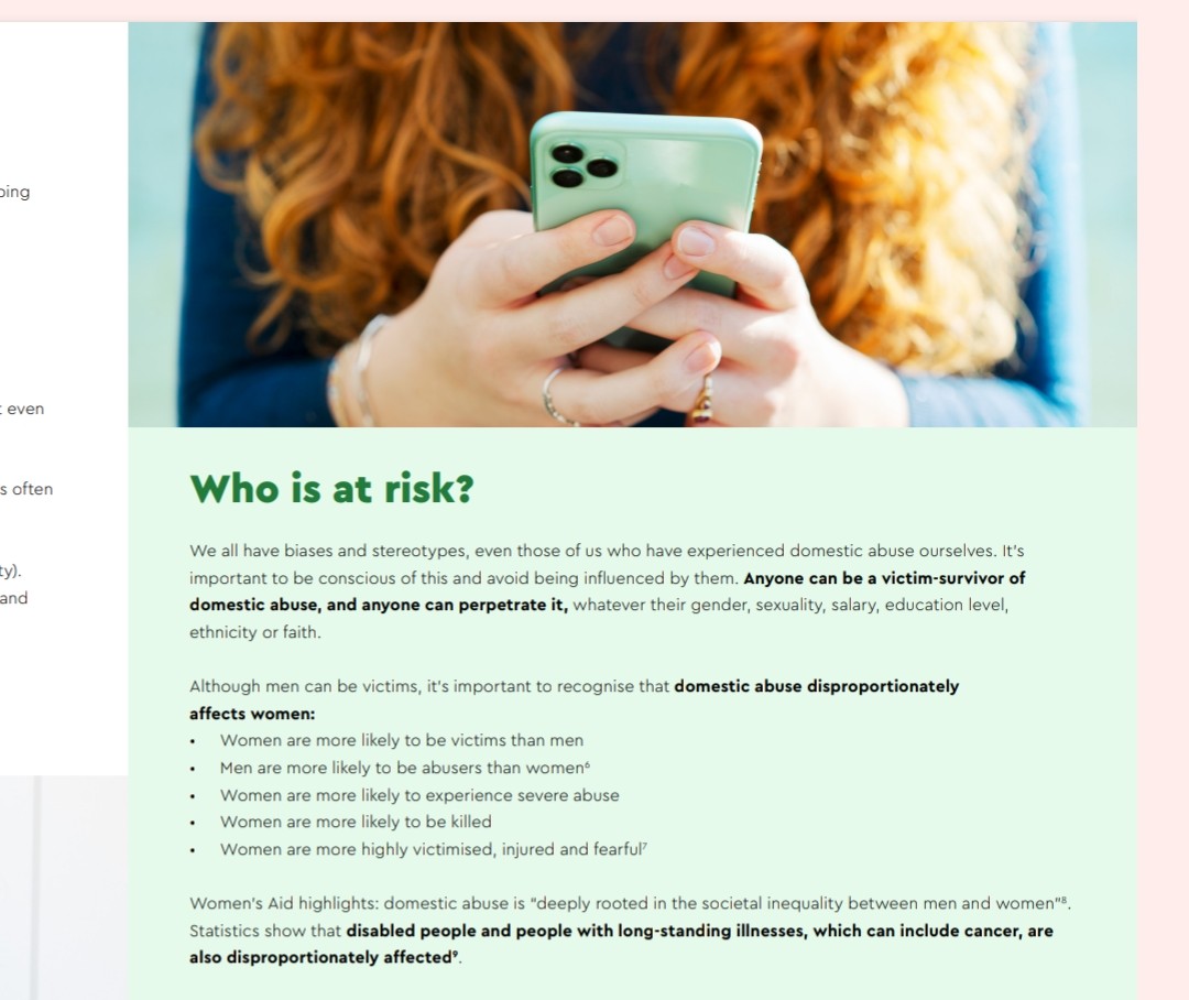 ManKindInit's tweet photo. @macmillancancer have released an important toolkit on "Cancer and Domestic Abuse" . Link here: https://t.co/KYAqo9ewzx

Very disappointing therefore to read the minimisation/deflection of 750,000 male victims of domestic abuse below. This should not be still happening in 2024. https://t.co/TVPWMoAc6P